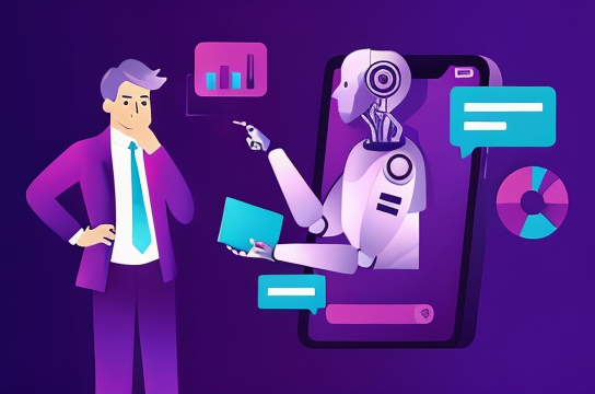 Digital marketer analyzing AI-powered paid ads dashboard with ROAS and conversion metrics