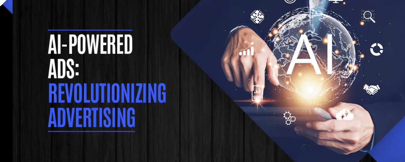 Marketer using AI technology to manage data-driven ad campaigns and performance analytics