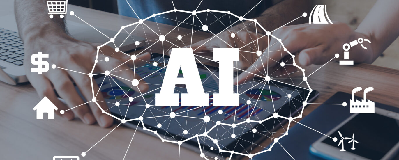 AI analytics dashboard tracking digital ad performance and ROI.